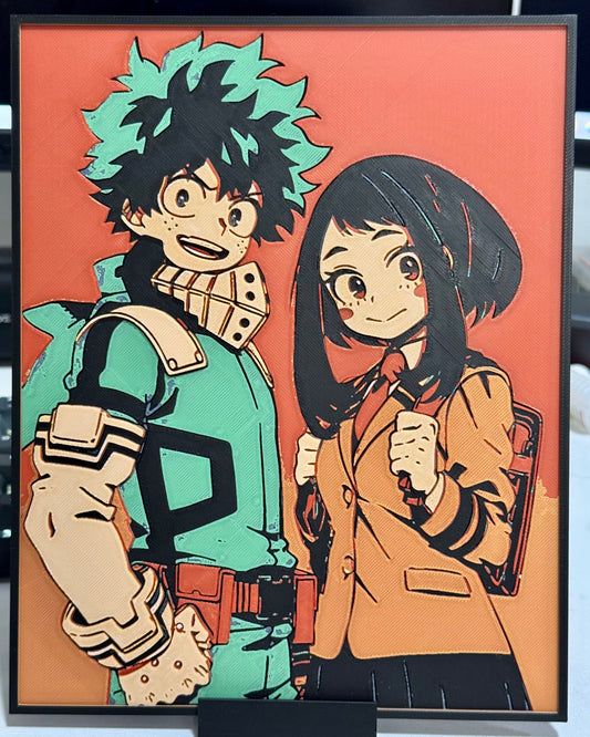 Izuku (Deku) and Ochaco (Uravity)