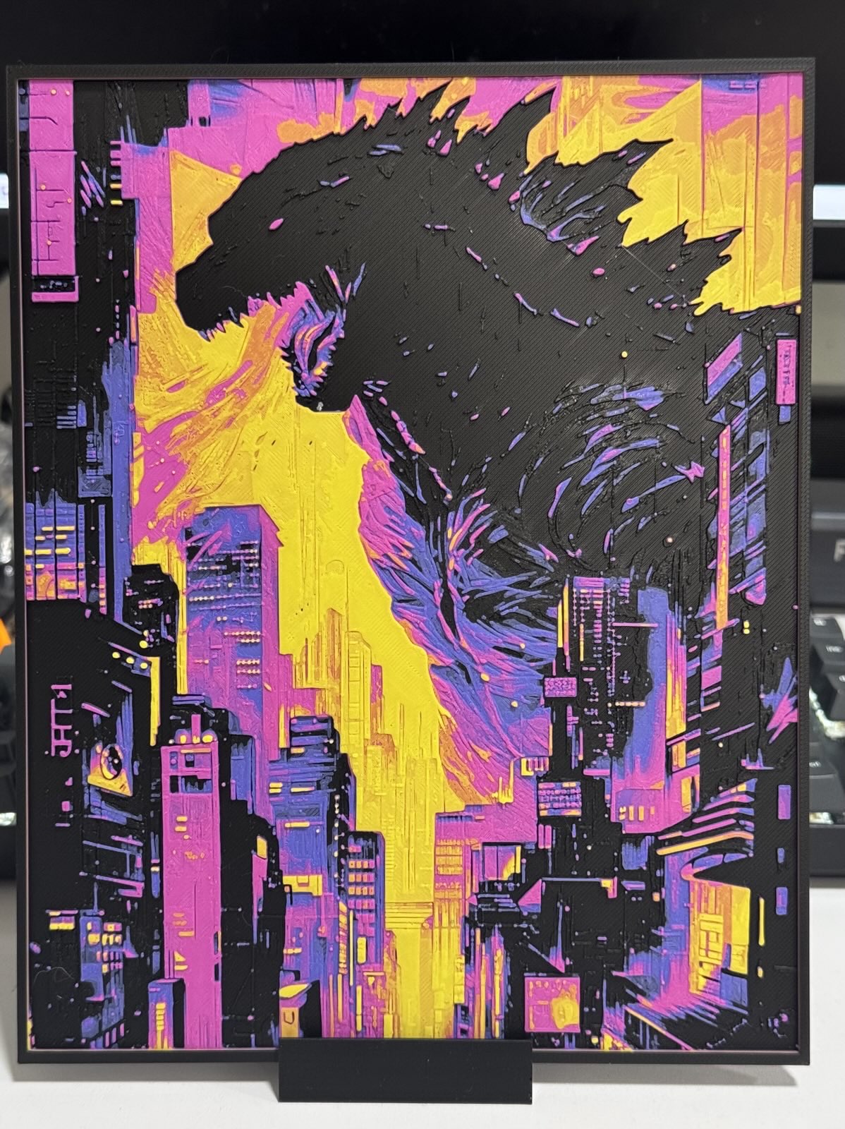 Neon Sunset Godzilla